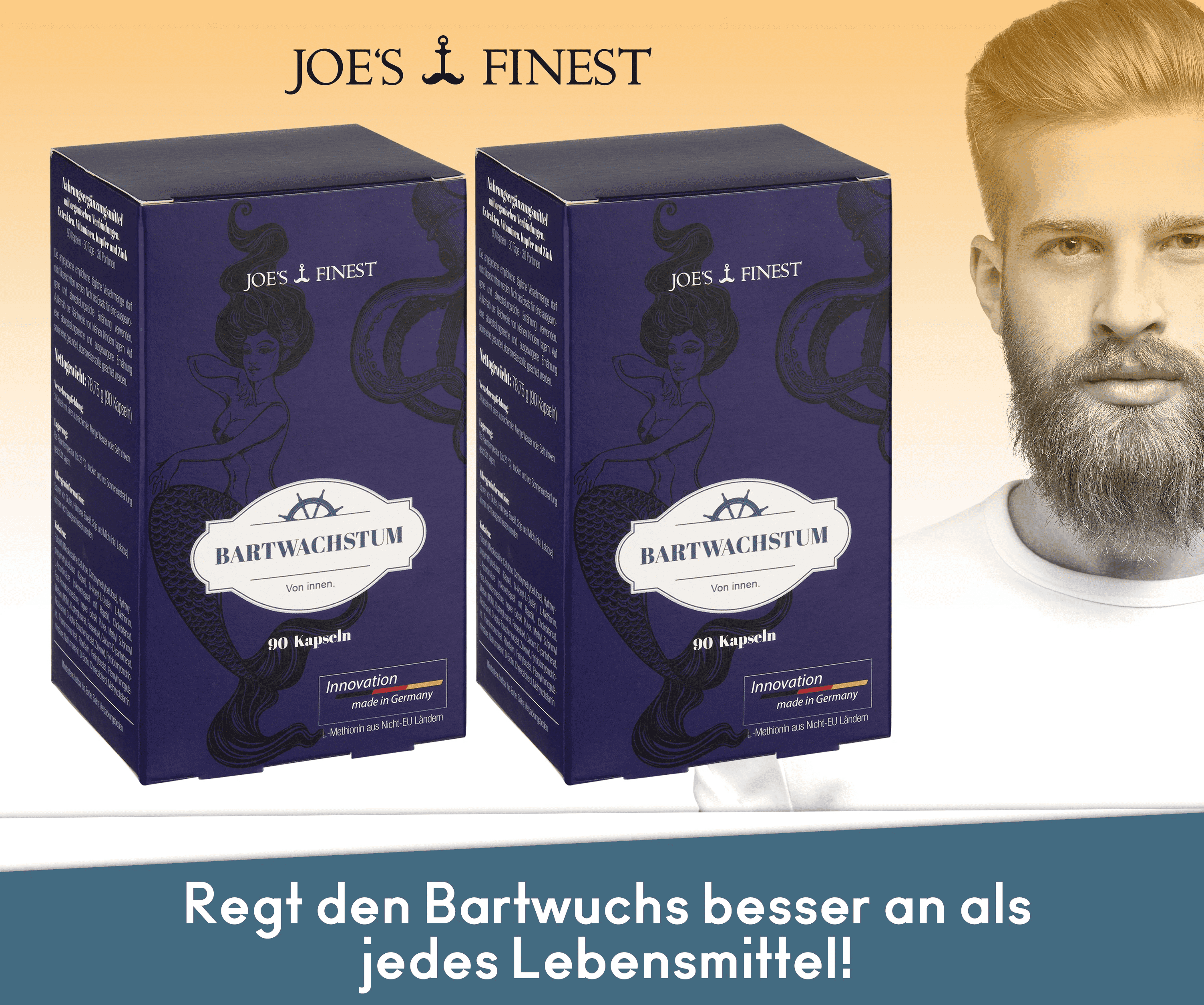 Joe Banner Bartwuchs Lebensmittel